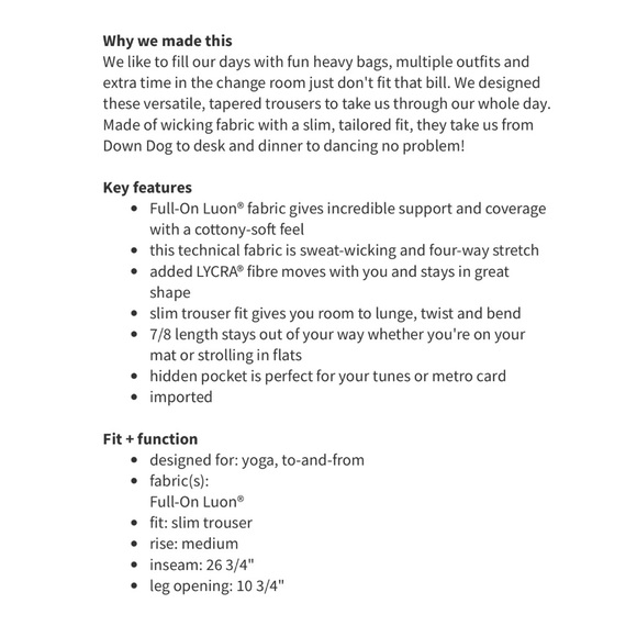 Lululemon perforation shine dot black straight to class slim fit pants - Picture 13 of 14